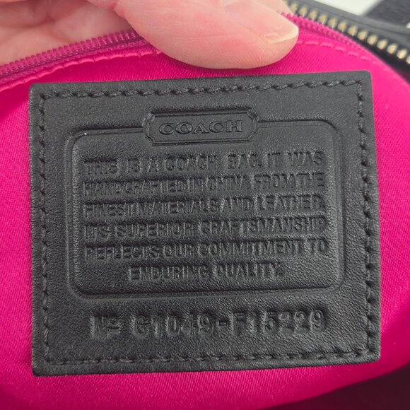 Coach Plaid Logo Tote - Black/Purple/Pink - Picture 6 of 6